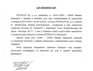 Referencje Petrolot
